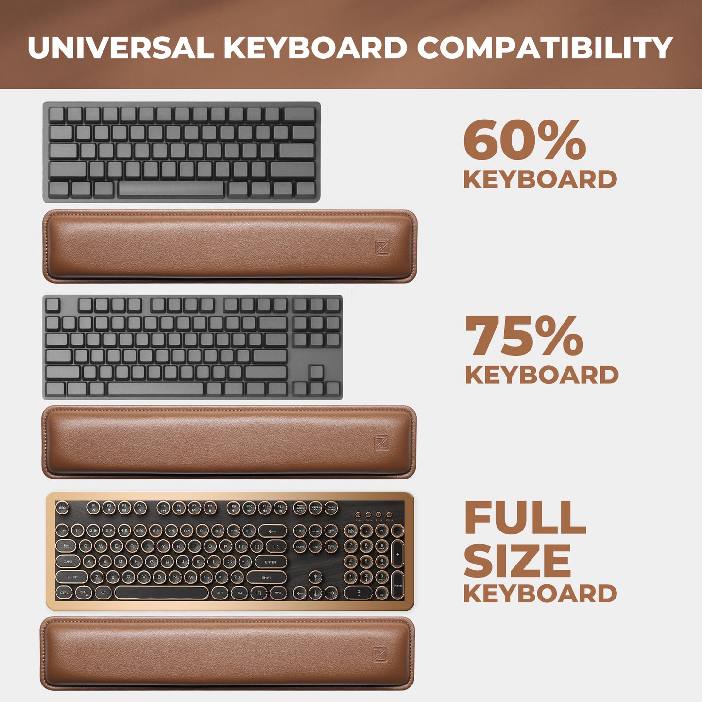 Ergonomic Keyboard Wrist Rest, Tan