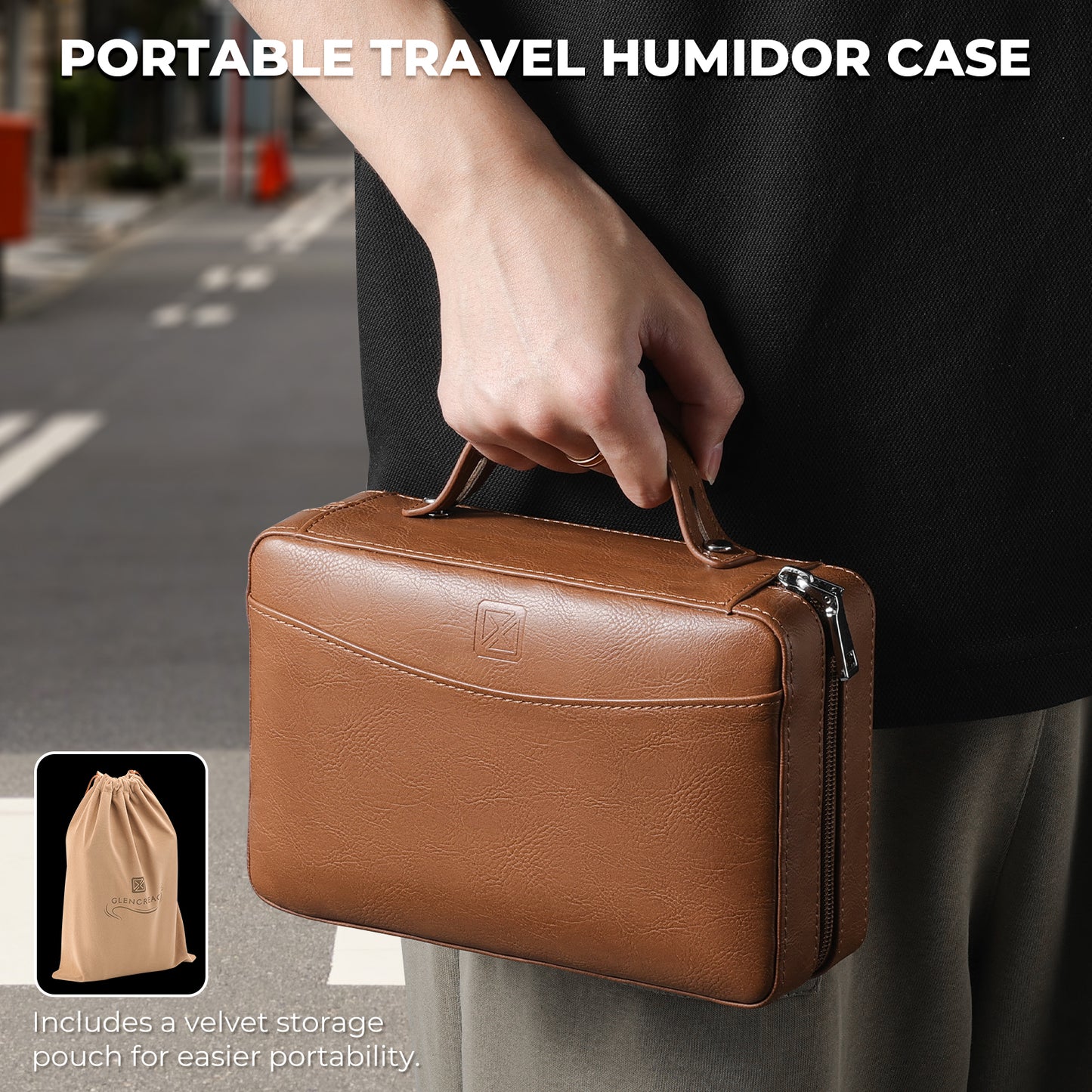 PR-5041 Portable Travel Cigar Humidor Case