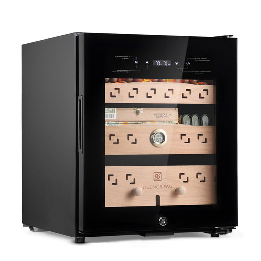 CM50D Electric Cigar Humidor Cabinet with Compressor Cooling, 500 Counts