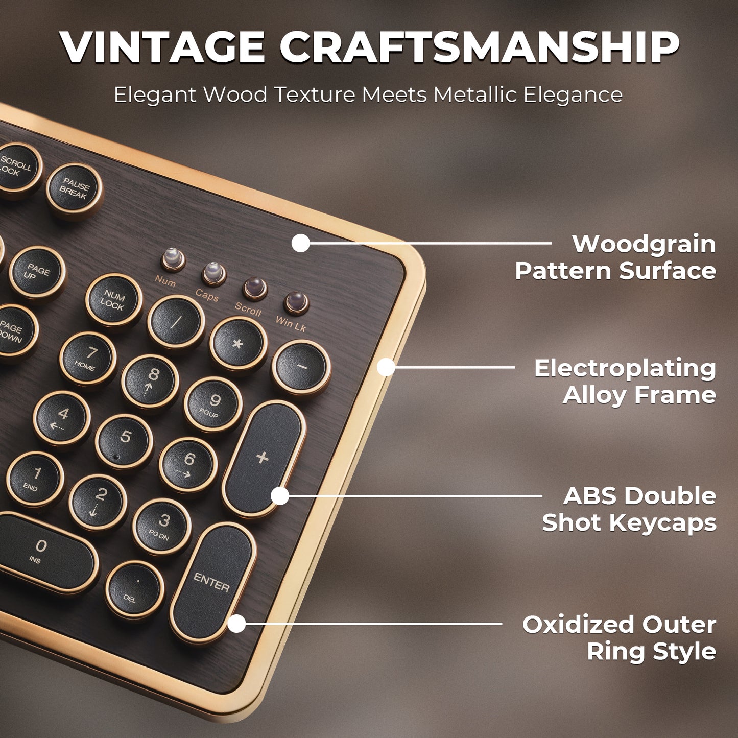 RK104-Q Programmable Wired Retro Mechanical Keyboard