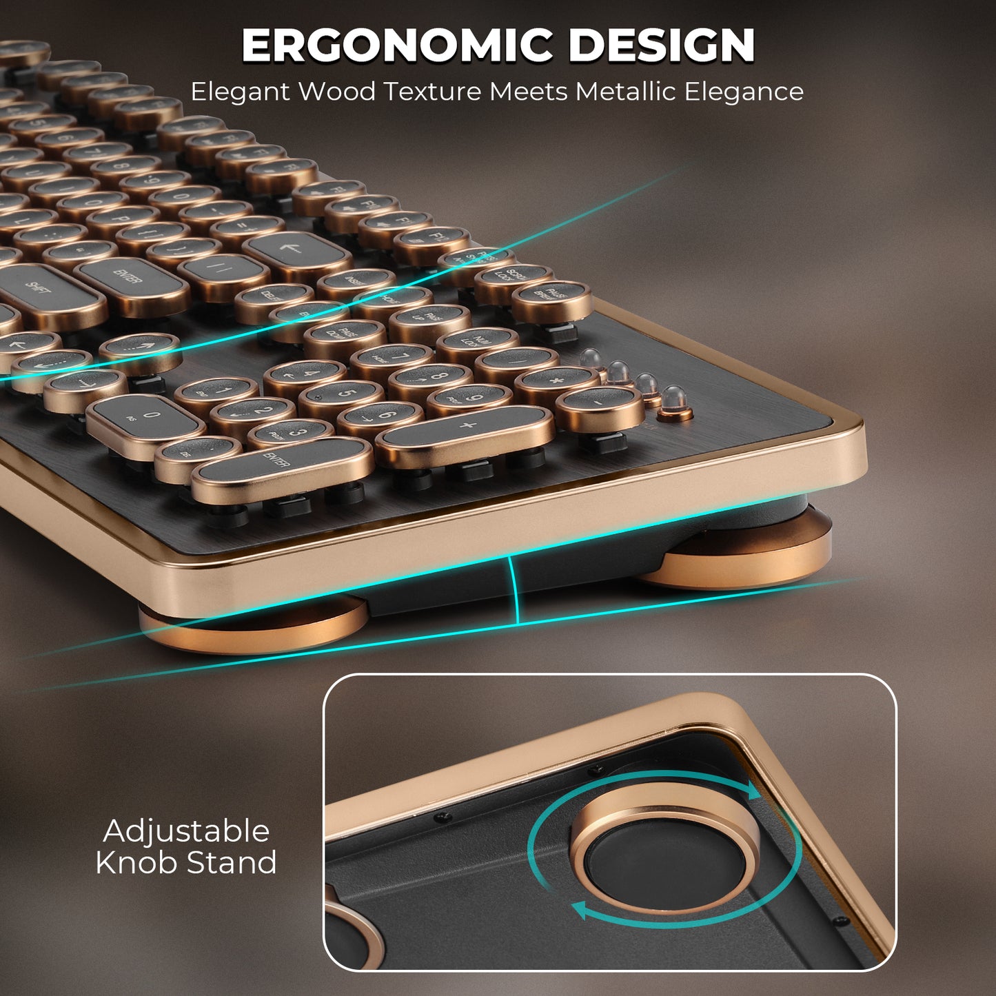 RK104-Q Programmable Wired Retro Mechanical Keyboard