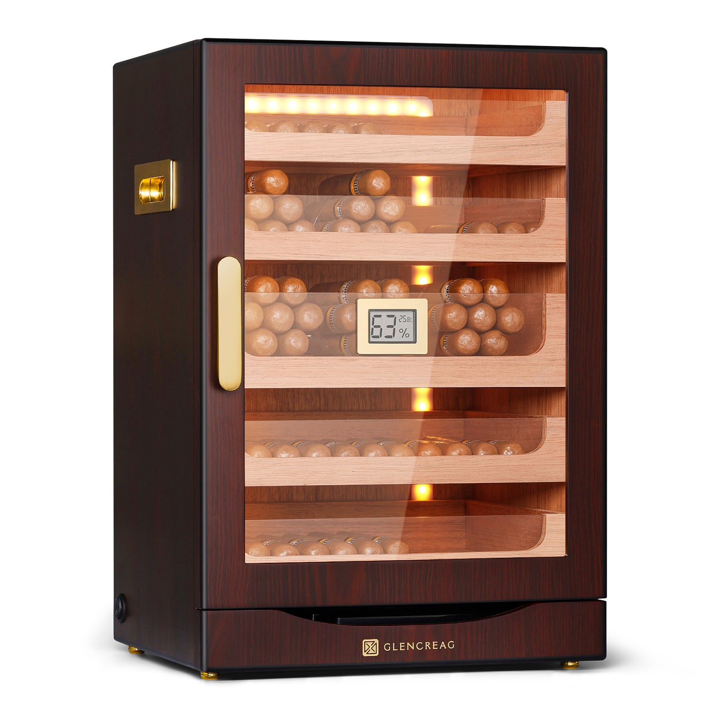 MET-1031PM LED Cigar Humidor Cabinet, 250 Counts