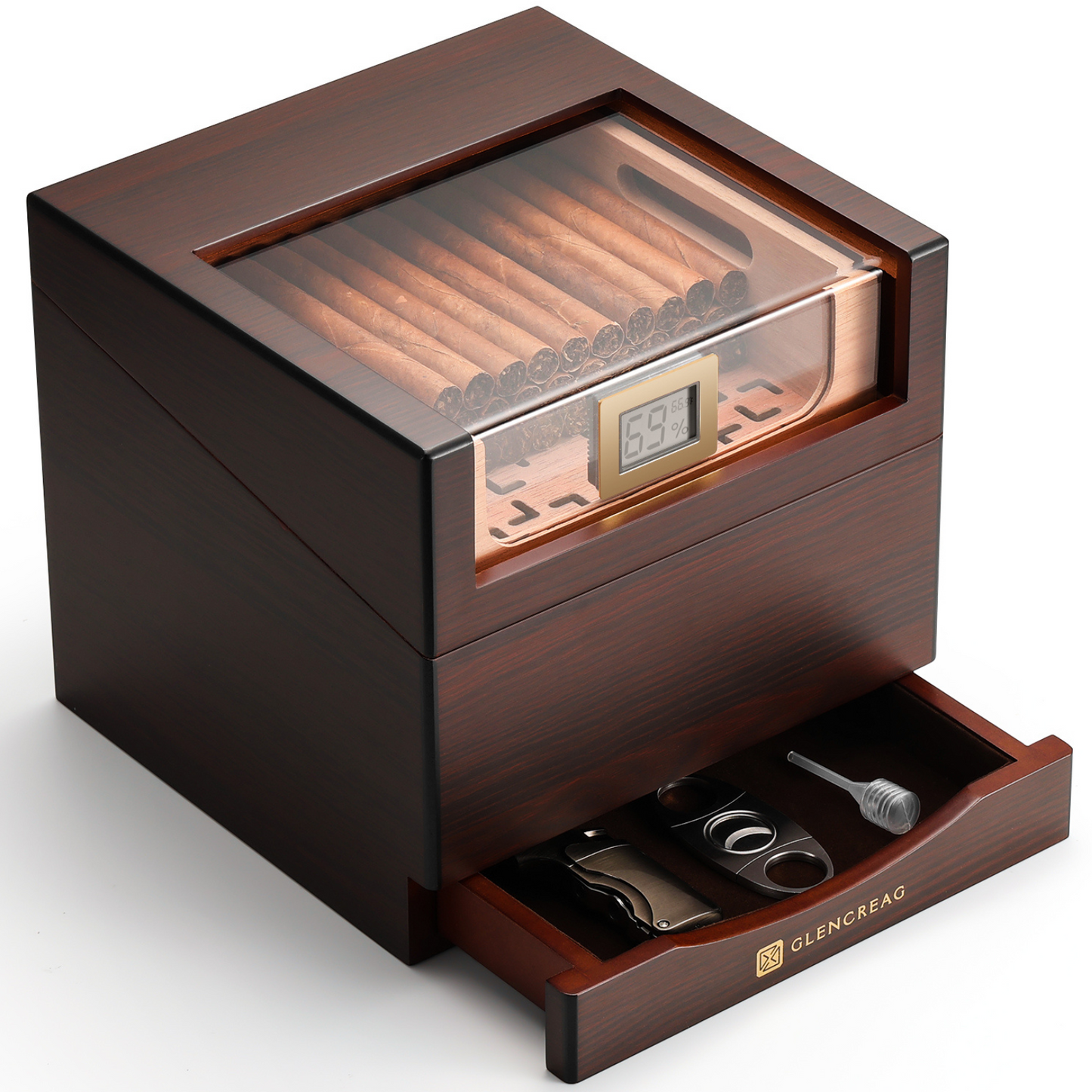 FT-2041 Classic Cigar Humidor Box, 85 Counts