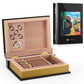 L26S Book-style Cigar Humidor Box, 10-12 Cigars