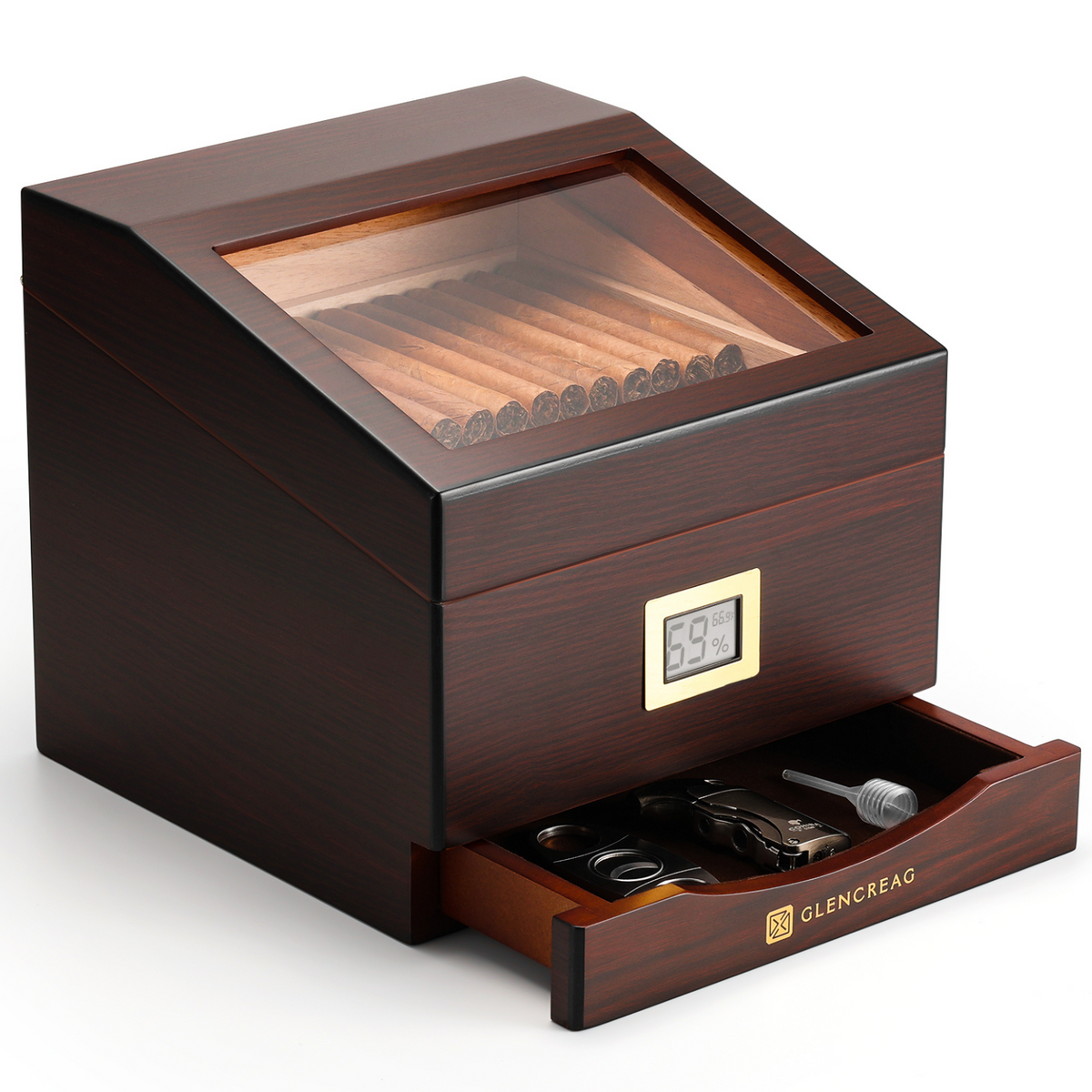 GLENCREAG FT-2042 Classic Cigar Humidor Box