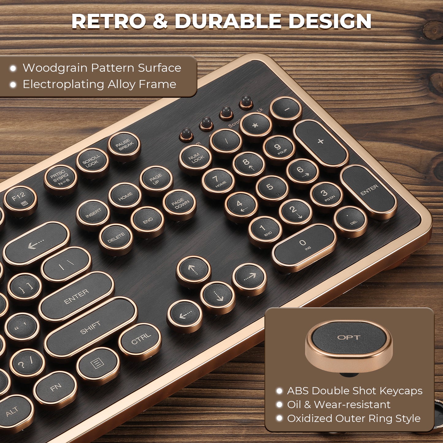 RK104 Wired Retro Mechanical Keyboard