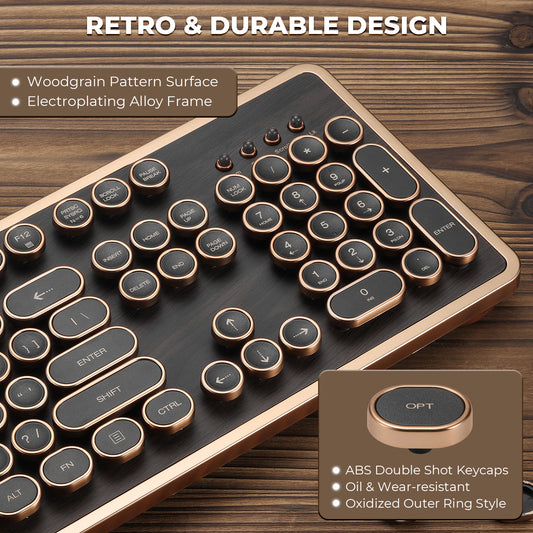 RK104 Wired Retro Mechanical Keyboard