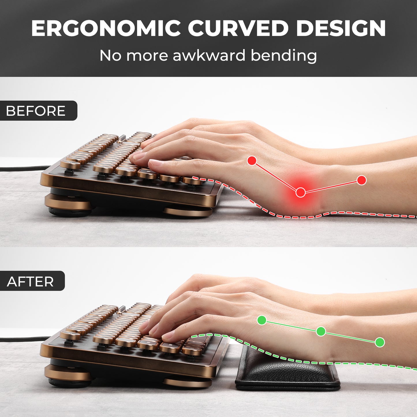 Ergonomic Keyboard Wrist Rest, Black