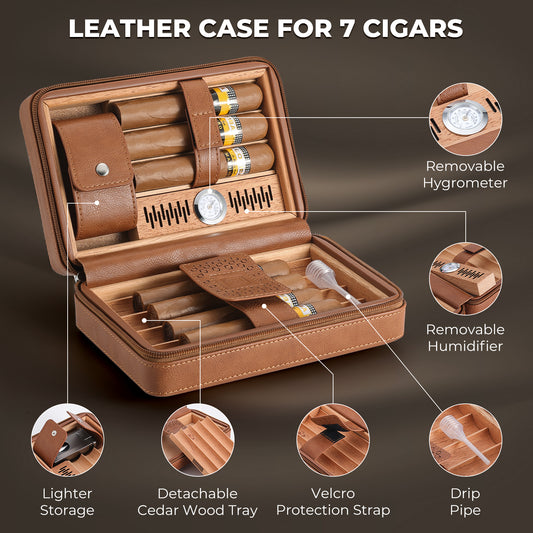 PR-5041 Portable Travel Cigar Humidor Case