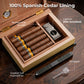 L26S Book-style Cigar Humidor Box, 10-12 Cigars
