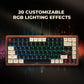 WK84 Wired Wooden Mechanical Keyboard