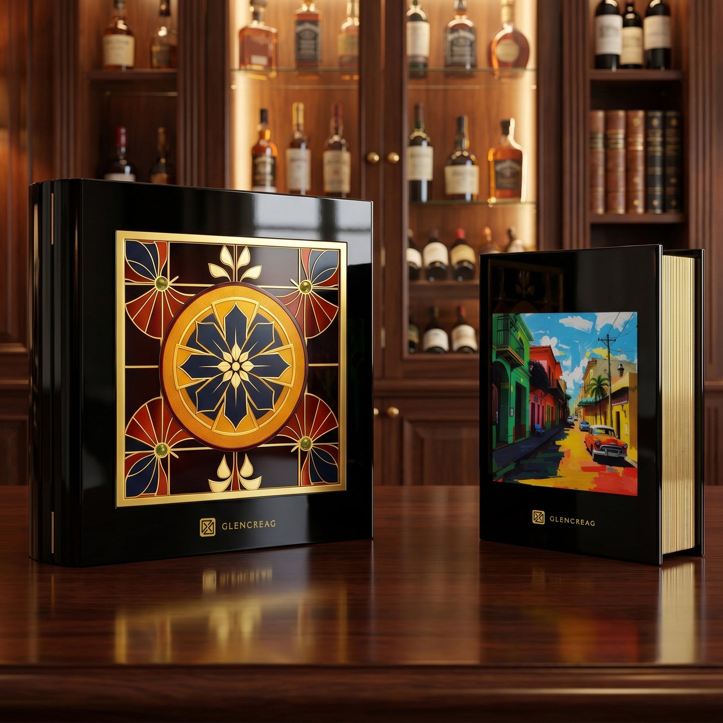 L26S Book-style Cigar Humidor Box, 10-12 Cigars