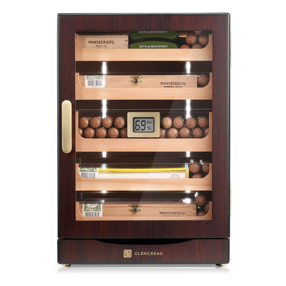 MET-1031PM Spanish Cedar Humidor Cabinet with LED Lights, 250 Counts