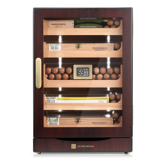 MET-1031PM Spanish Cedar Humidor Cabinet with LED Lights, 250 Counts