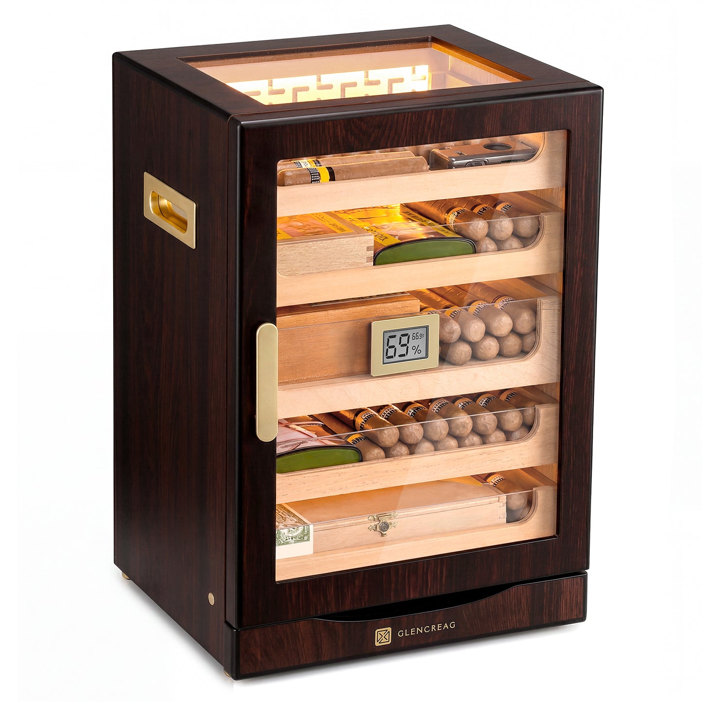 M26FM-B Classic Cigar Humidor Cabinet with Bottom Drawer, 250 Counts