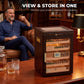 M26FM-T Classic Spanish Cedar Humidor Cabinet with Top Storage, 250 Counts