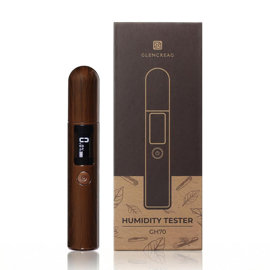 Wooden humidity tester with digital display