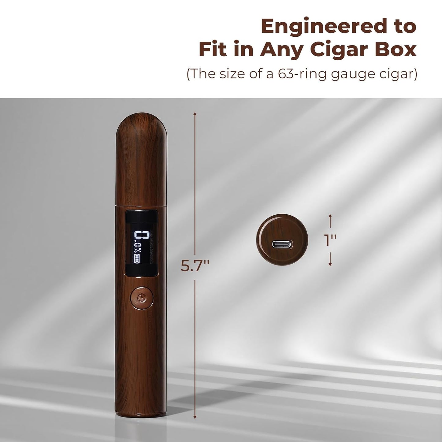 Cigar-Shaped Digital Humidity Tester for Cigars