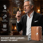 Pocket-sized cigar humidor bag is ready to light