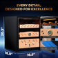 Electric Cigar Humidor Cabinet with Compressor Cooling, 550 Counts
