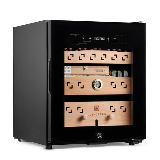 Electric Cigar Humidor Cabinet with Compressor Cooling, 550 Counts