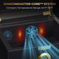 Semiconductor-core system with temperature control display and fan, showing constant temperature range.