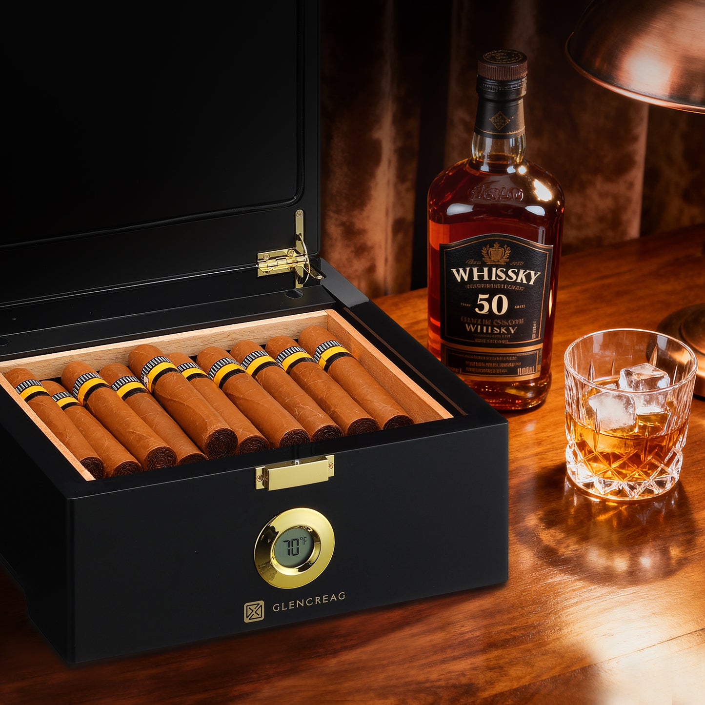 GLENCREAG Storage Box on a wooden table.