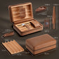 PR-5041 Portable Travel Leather Humidor Case, 7 Counts [Upgraded Version!]