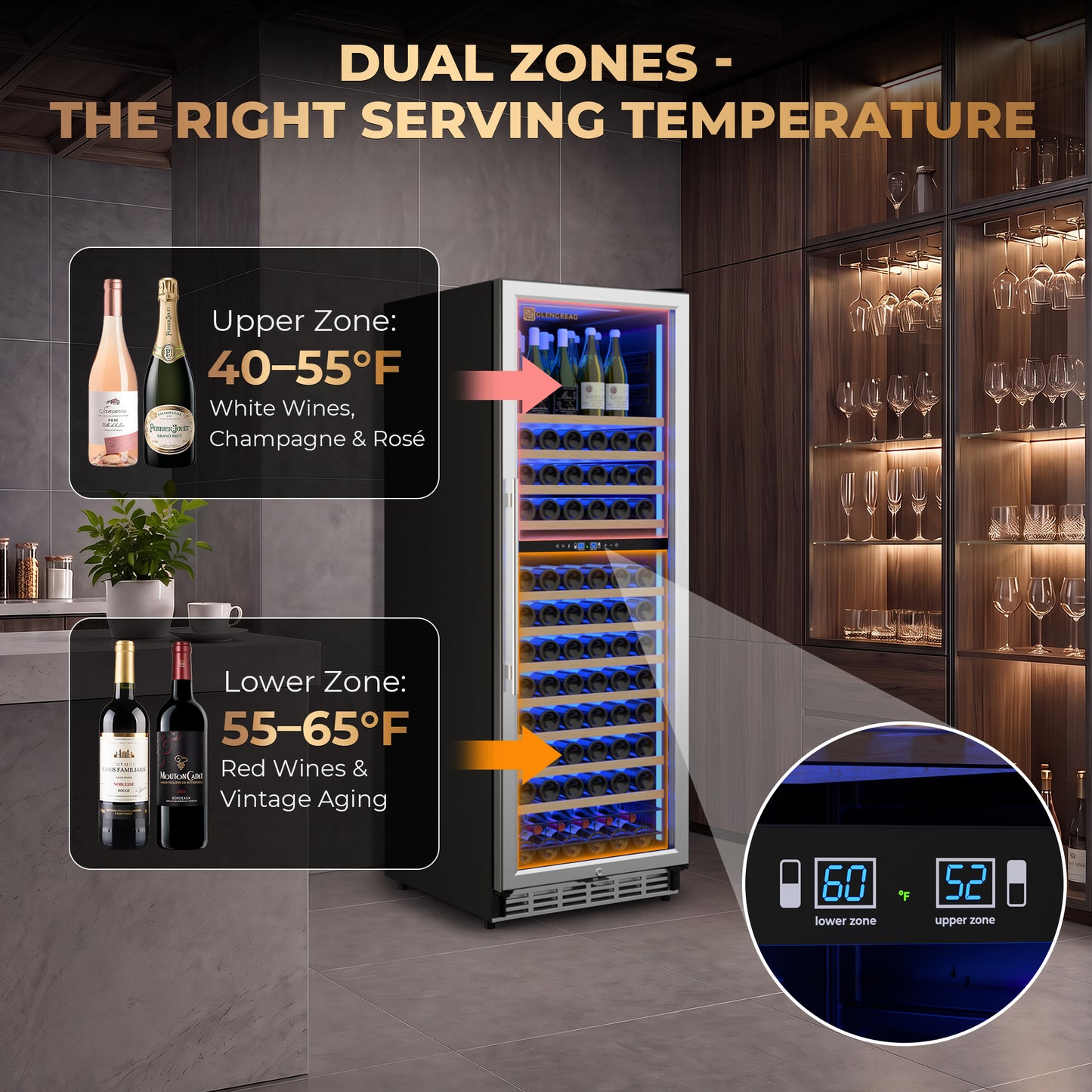 D2413 Dual-Zone Wine Cooler for Wine Storage, 154 Bottles [Early Bird Price!]