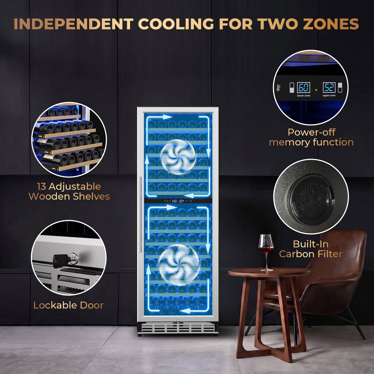 D2413 Dual-Zone Wine Cooler for Wine Storage, 154 Bottles [Early Bird Price!]