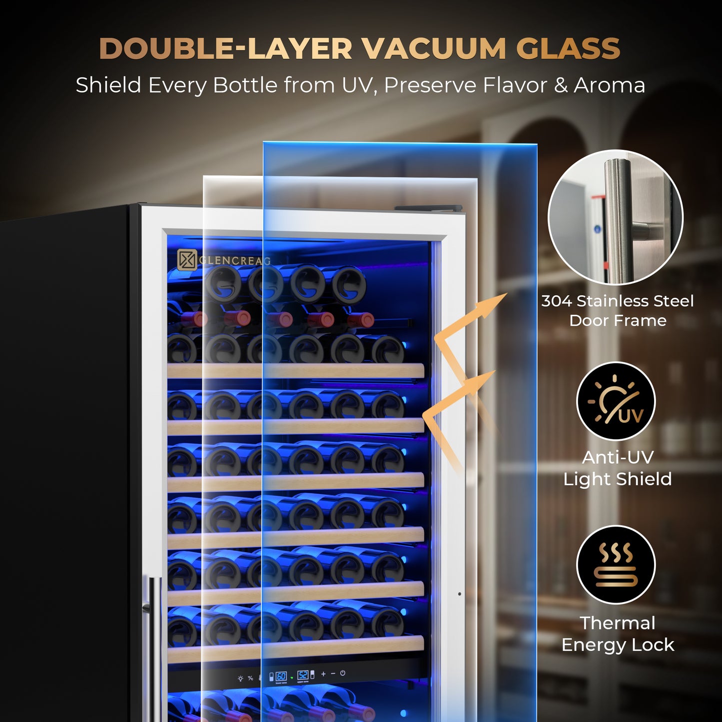 D2414 Dual-Zone Wine Cooler for Wine Storage, 174 Bottles