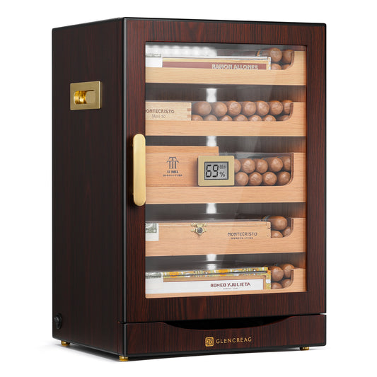 MET-1031PM LED Cigar Humidor Cabinet, 250 Counts